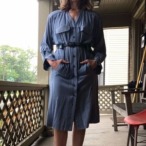 Vintage Blue long sleeved dress